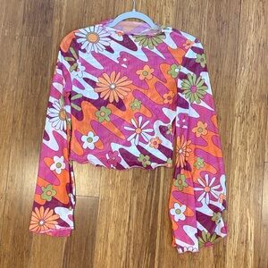 Colorful Floral Long Sleeve Top
